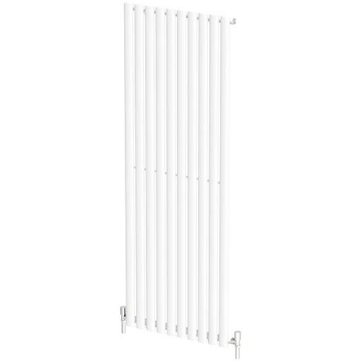 DuraTherm Vertical Oval Tube Single Panel Designer Radiator - 1600 X 600mm White - Image 6