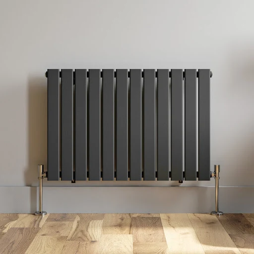 DuraTherm Horizontal Single Flat Panel Designer Radiator - 600 X 908mm Anthracite - Image 4