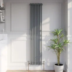 Park Lane Traditional Vertical Colosseum Double Bar Column Radiator Anthracite - 1800 X 380mm