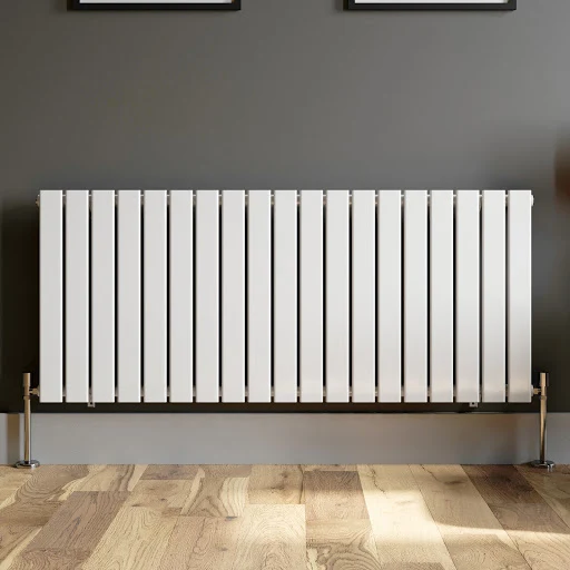 DuraTherm Horizontal Single Flat Panel Designer Radiator - 600 X 1440mm White - Image 4