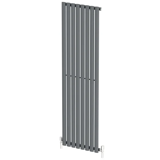 DuraTherm Vertical Oval Tube Single Panel Designer Radiator - 1600 X 480mm Anthracite - Image 6