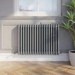 Park Lane Traditional Colosseum Triple Bar Column Radiator Anthracite 600 X 830mm