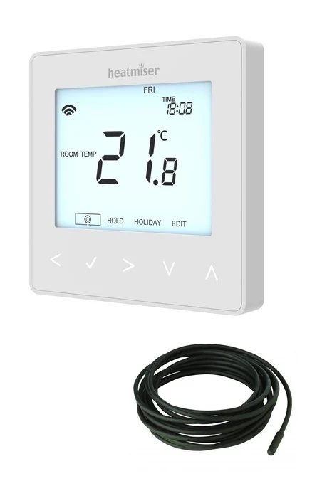 Heatmiser NeoStat-e Electric Floor Heating Thermostat - Glacier White