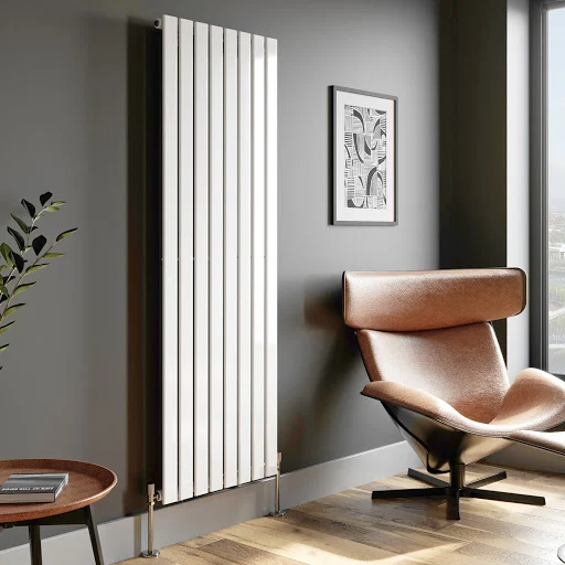DuraTherm Vertical Single Flat Panel Designer Radiator - 1800 X 604mm White - Image 3