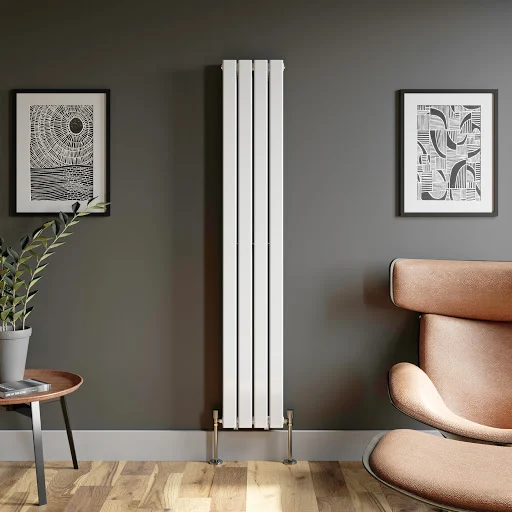 DuraTherm Vertical Double Flat Panel Designer Radiator - 1800 X 304mm White - Image 2