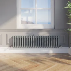 Park Lane Traditional Colosseum Double Bar Column Radiator Anthracite 300 X 1190mm