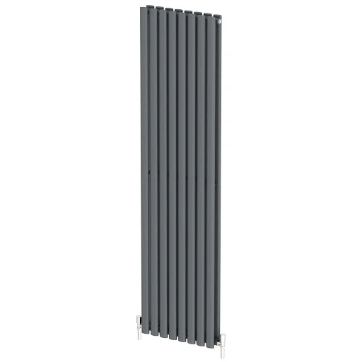 DuraTherm Vertical Oval Tube Double Panel Designer Radiator - 1800 X 480mm Anthracite - Image 6