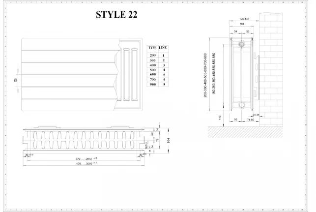 Discount Slatted Double Panel Double Convector Radiator (Type 22/K2) - 600mm X 600mm - 6LDS600 - Image 2