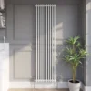 Park Lane Traditional Vertical Colosseum Double Bar Column Radiator White - 1800 X 470mm