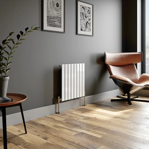 DuraTherm Horizontal Single Flat Panel Designer Radiator - 600 X 604mm White