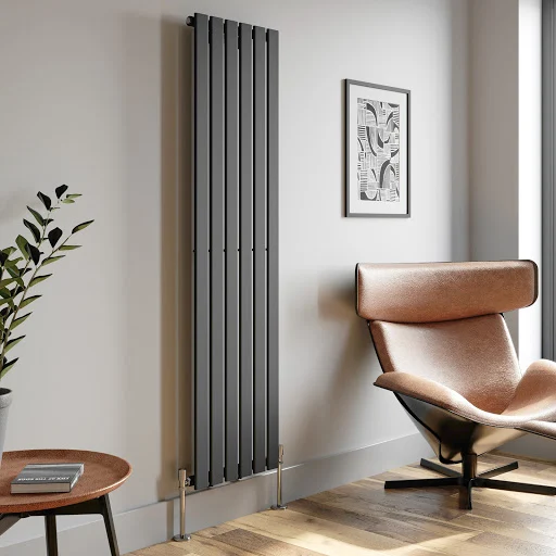 DuraTherm Vertical Single Flat Panel Designer Radiator - 1800 X 452mm Anthracite - Image 3