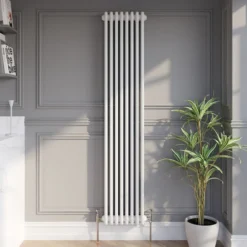 Park Lane Traditional Vertical Colosseum Triple Bar Column Radiator White - 1800 X 380mm
