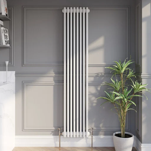 Park Lane Traditional Vertical Colosseum Triple Bar Column Radiator White - 1800 X 380mm