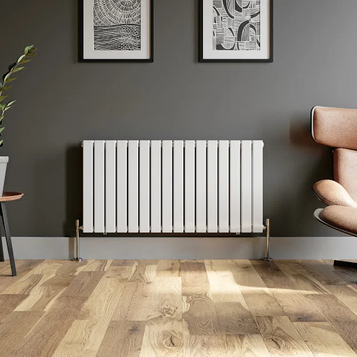 DuraTherm Horizontal Double Flat Panel Designer Radiator - 600 X 1216mm White - Image 2