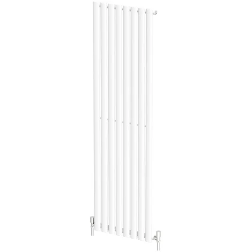 DuraTherm Vertical Oval Tube Single Panel Designer Radiator - 1600 X 480mm White - Image 6