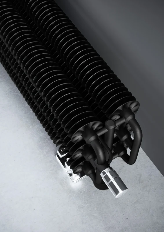 Terma Ribbon HSD Designer Radiator 290x1540mm Metallic Black - WGQ17029154KMBCYL - Image 3