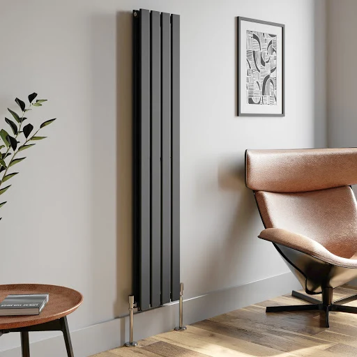 DuraTherm Vertical Double Flat Panel Designer Radiator - 1600 X 304mm Anthracite - Image 3