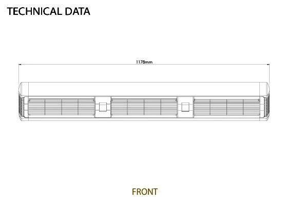 Tansun Sorrento IP Low Glare White 4.5kW Outdoor Heater - SOR215IPTW - Image 3
