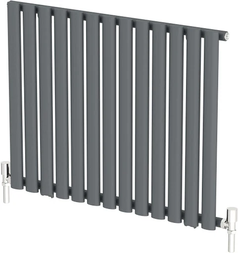 DuraTherm Horizontal Oval Tube Single Panel Designer Radiator -600 X 780mm Anthracite - Image 5