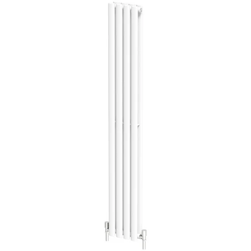 DuraTherm Vertical Oval Tube Double Panel Designer Radiator - 1600 X 240mm White - Image 6