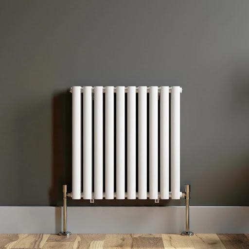 DuraTherm Horizontal Oval Tube Double Panel Designer Radiator - 600 X 600mm White - Image 4