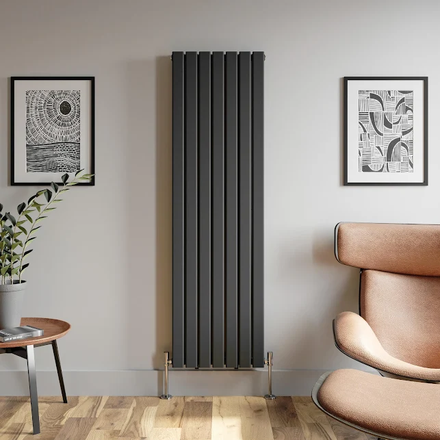 DuraTherm Vertical Double Flat Panel Designer Radiator - 1800 X 532mm Anthracite - Image 2