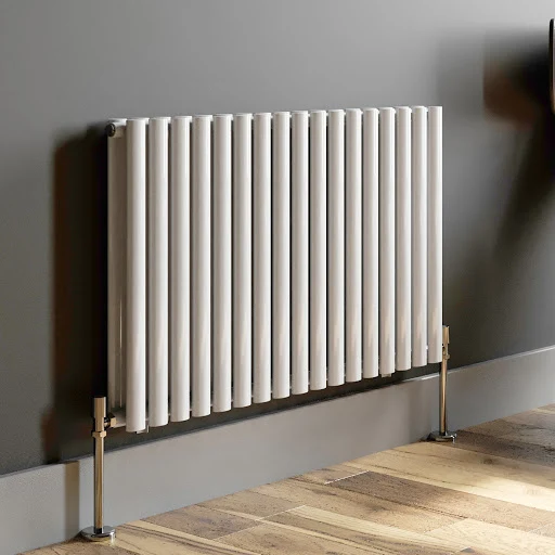 DuraTherm Horizontal Oval Tube Double Panel Designer Radiator - 600 X 1020mm White - Image 3