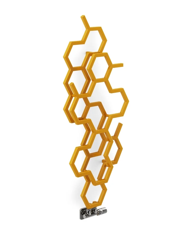 Terma Hex Designer Radiator 1200x486mm Mustard - WGH2X122048K104ZX - Image 2