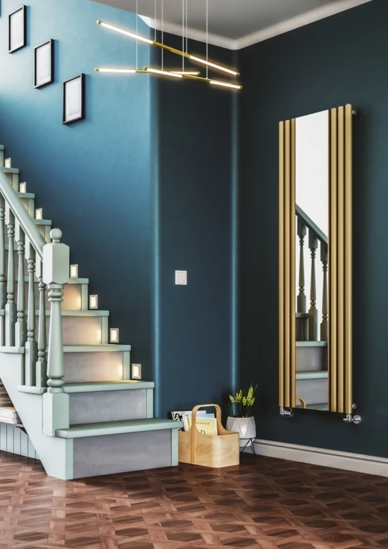 Terma Rolo-Mirror Designer Radiator 1800x590mm Brass - WGROM180059KBRAUC01 - Image 4