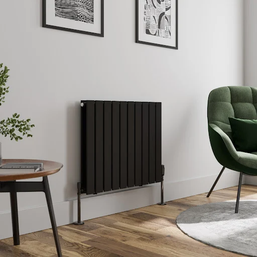 DuraTherm Horizontal Double Flat Panel Designer Radiator - 600 X 760mm Black - Image 2