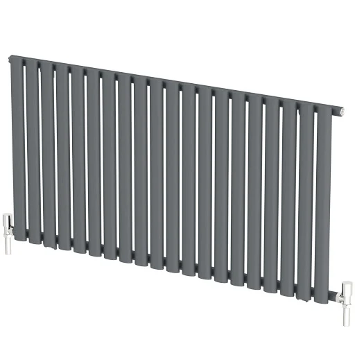 DuraTherm Horizontal Oval Tube Single Panel Designer Radiator - 600 X 1200mm Anthracite - Image 6