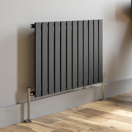 DuraTherm Horizontal Single Flat Panel Designer Radiator - 600 X 908mm Anthracite - Image 3