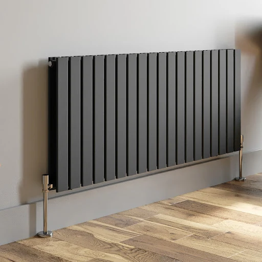 DuraTherm Horizontal Double Flat Panel Designer Radiator - 600 X 1444mm Anthracite - Image 3