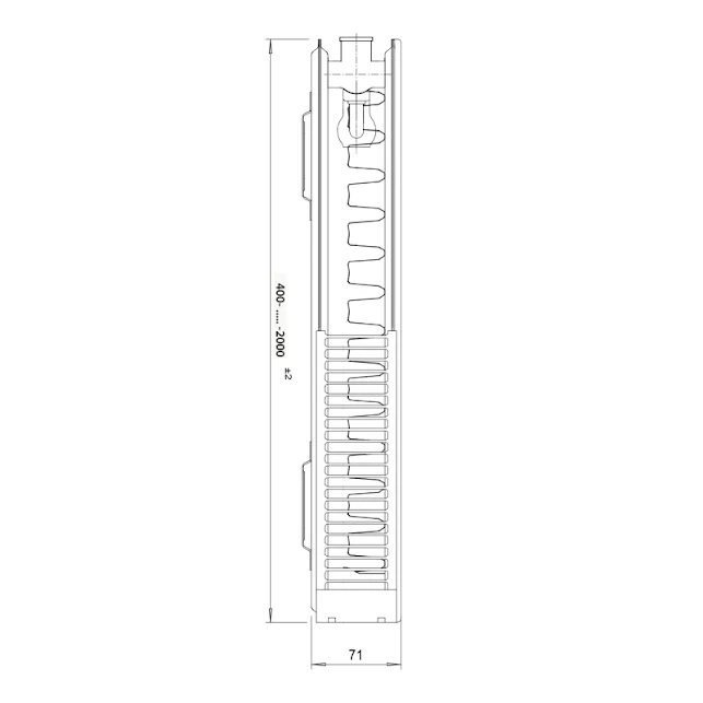 Discount Horizontal Double Panel Single Convector Flat Panel Radiator (Type 21/P+) - 600mm X 800mm - 6PHS800 - Image 4
