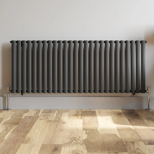 DuraTherm Horizontal Oval Tube Single Panel Designer Radiator - 600 X 1560mm Anthracite - Image 4