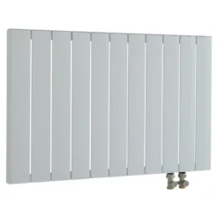 Ultraheat Smyrna 600mm X 1745mm Horizontal Aluminium Radiator Pure White - SMY625-W