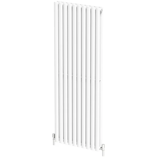 DuraTherm Vertical Oval Tube Double Panel Designer Radiator - 1600 X 600mm White - Image 6