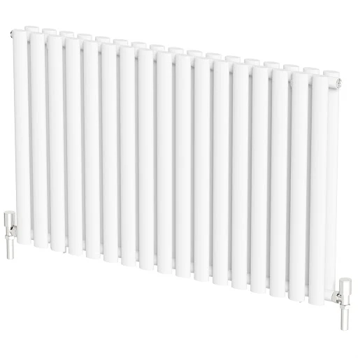 DuraTherm Horizontal Oval Tube Double Panel Designer Radiator - 600 X 1020mm White - Image 5