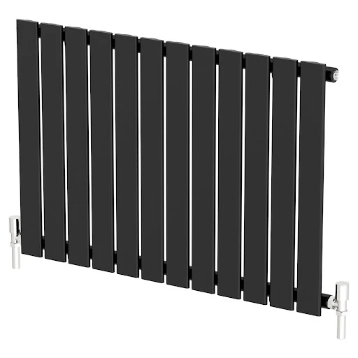 DuraTherm Horizontal Single Flat Panel Designer Radiator - 600 X 908mm Black - Image 3