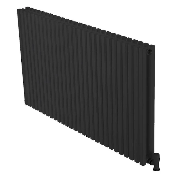 Ultraheat Klon 420mm X 611mm Horizontal Tubular Radiator Black - KD416B