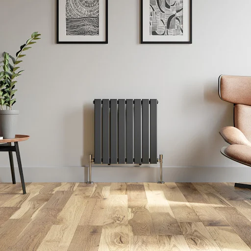 DuraTherm Horizontal Single Flat Panel Designer Radiator - 600 X 604mm Anthracite - Image 2