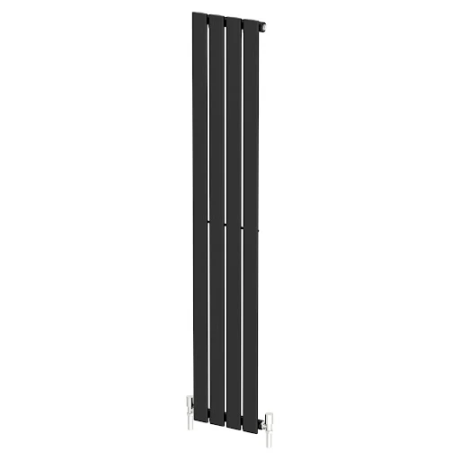 DuraTherm Vertical Single Flat Panel Designer Radiator - 1600 X 300mm Black - Image 3
