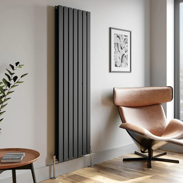 DuraTherm Vertical Double Flat Panel Designer Radiator - 1800 X 532mm Anthracite - Image 3
