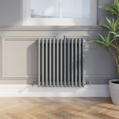 Park Lane Traditional Colosseum Triple Bar Column Radiator Anthracite 600 X 605mm