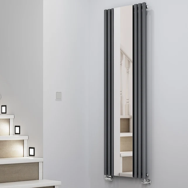 Terma Rolo-Mirror Designer Radiator 1800x590mm Modern Grey - WGROM180059KDGRUC01 - Image 4