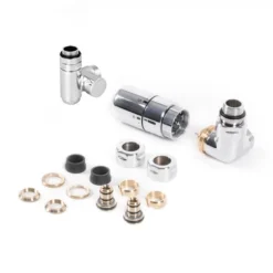 Terma 3-Axis Thermostatic Right Sided Valve Set With Integrated T Piece Chrome - WRZTCG5-CR