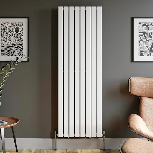 DuraTherm Vertical Single Flat Panel Designer Radiator - 1800 X 604mm White - Image 4