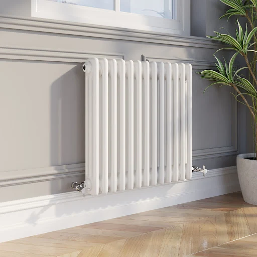 Park Lane Traditional Colosseum Triple Bar Column Radiator White 600 X 605mm - Image 2