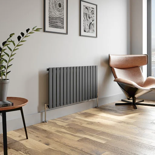 DuraTherm Horizontal Single Flat Panel Designer Radiator - 600 X 1212mm Anthracite