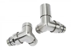 Discount Round Corner Manual Radiator Valve And Lockshield Pack 15mm Brushed Matt - CYH853S